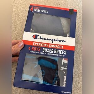 New Champion Boys' Boxer Briefs - Blue and Gray Sz L